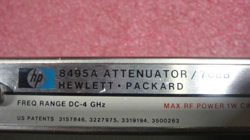 HP 8495A ATTENUATOR / 70db  DC- 4GHZ W/ OPTION  002