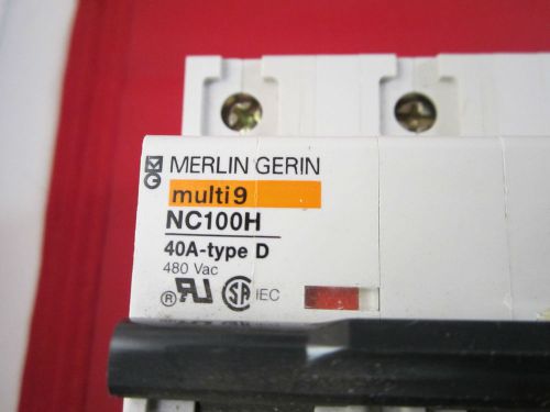 MERLIN GERIN NC100H 40A 480V ELECTRICAL BREAKER CONTACTOR MADE IN FRANCE