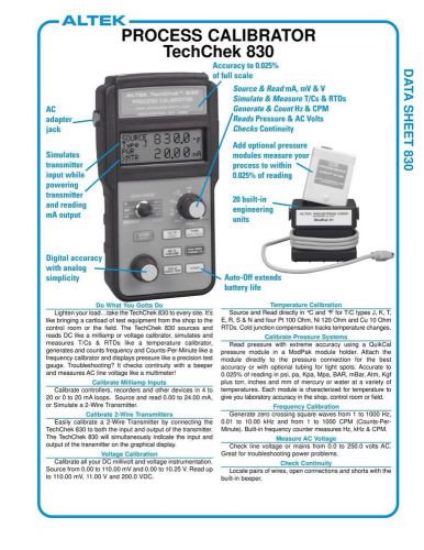Altek 830 multi-function calibrator for sale