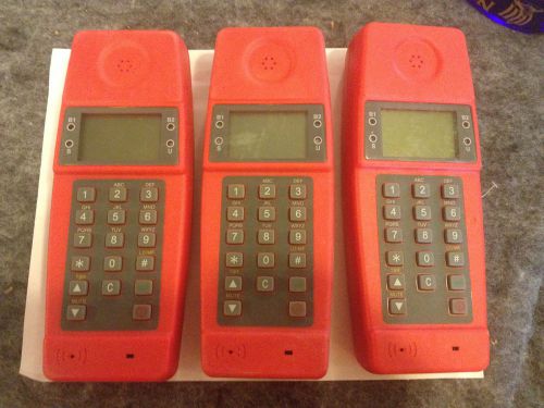 Lot of 3 Harris TS350 ISDN Butt Set Tester - Red - European Protocals Untested