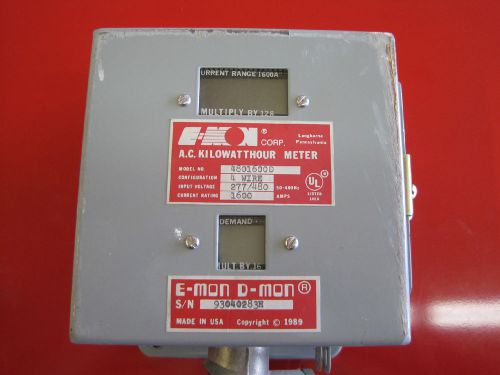 Quality used e-mon d-mon a.c. kilowatthour meter model 4801600d 4 wire untested for sale