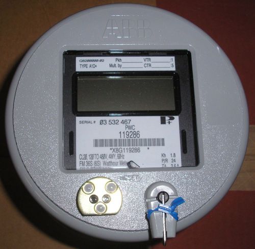 Abb watthour meter (kwh) 3ph a1d+ cl20, 120-480v, fm 36s(6s) 13 jaw smart new for sale
