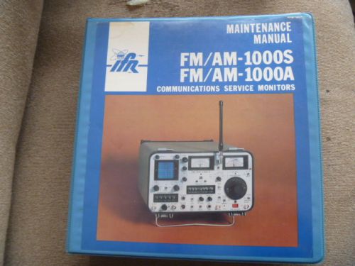 IFR FM/AM 1000S , 1000A Maintenance Manual Used  Communications Service Monitor