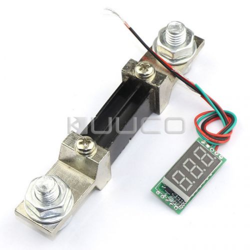 Dc 0-300a digital current meter red led amp meter+amperage with shunt resistance for sale