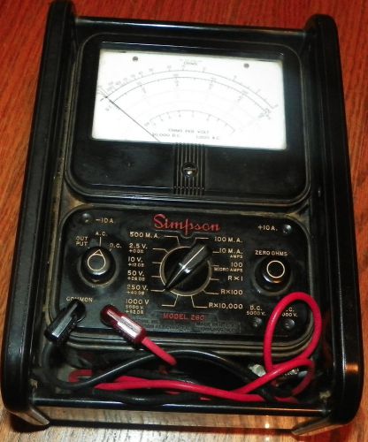 Vintage Simpson Electric Voltmeter Model 260 ROLL CASE MISSING TOP