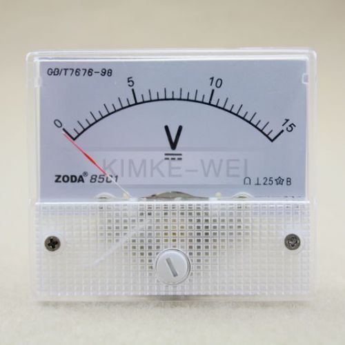 DC 0-15V Analog Volt Voltage Panel Meter Voltmeter Gauge