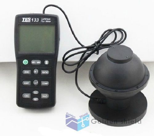 Digital light meter luminous flux tester tes-133 w/7pcs adapters for sale