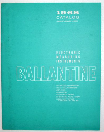 VINTAGE JANUARY &#039;68 BALLANTINE ELECTRONIC MEASURING INSTRUMENTS CATALOG