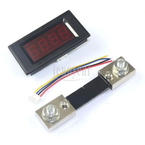 DC 5V 100A Digital Ammeter Amp Panel Meter with Current Shunt Resistor Red LED