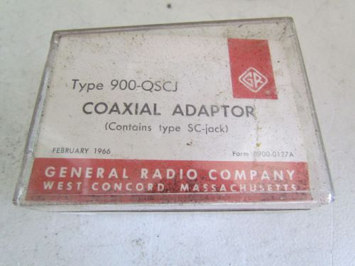 GR (General Radio) 900-QSCJ Precision Adapter with sc plug new in box