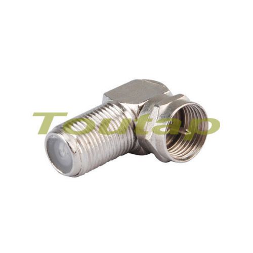 90 degree right angle f-type connector adapter male-female coaxial tv cable 75 ? for sale
