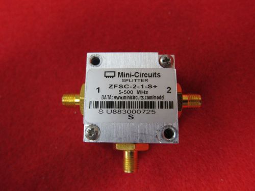Mini Circuits ZFSC 2 1 S+ 5 - 500 MHz Coaxial SMA Power Splitter / Combiner