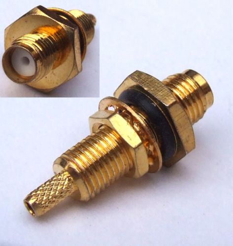 50x sma female waterproof o-ring nut bulkhead crimp for rg316 rg174 lmr100 cable for sale