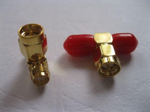 4 SMA RF Coaxial Connector T Type Male to Dual Female