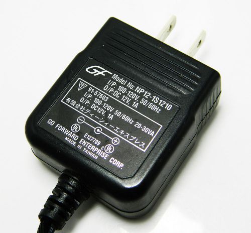 Genuine OEM GF Model NP12-1S1210 Power Supply Adapter Charger Output 12 V 1 A