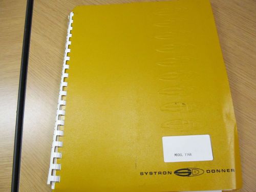 SYSTRON DONNER 114A  Pulse Generator Instruction Manual w/schematic 44507