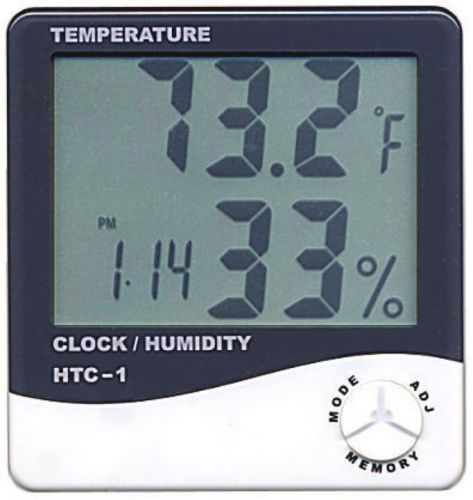 HTC1 Humidity Temperature Tester Meter Clock hygrometer