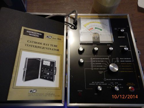 B&amp;K Model 466 Cathode Ray Tube Tester/Rejuvenator With Adapters and Manuals