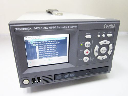 TEKTRONIX MTX100A MPEG RECORDER PLAYER WITH OPTION 01
