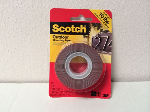 4 rolls new 3 m scotch double sided mounting tape 1&#034;x 60&#034; holds up to 10 bls for sale