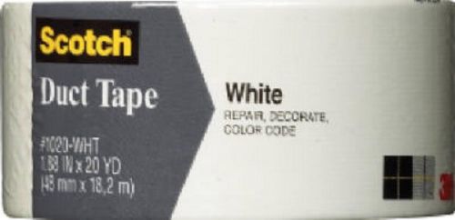 3M Scotch, 2&#034; x 20 YD, White, Multi-Purpose Duct Tape 1020-WHT-A