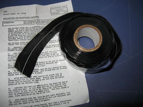 Te connectivity/amp 608036-4 silicon fusion tape, 1&#034;x36&#039; roll  --  3 rolls for sale