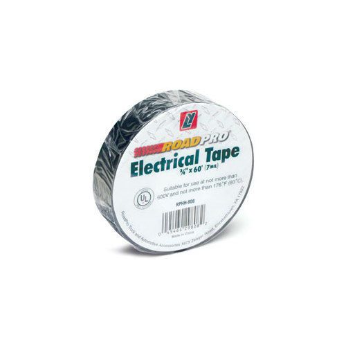 Roadpro rphh-808 electrical tape - black .75 x 60&#039; single pack for sale