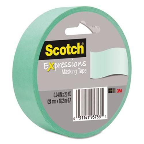 3m 3437mnt expressions masking tape, .94&#034; x 20 yds, mint green for sale