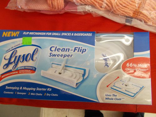 Lysol clean flip sweeper and moping starter kit 66% more cleaning power