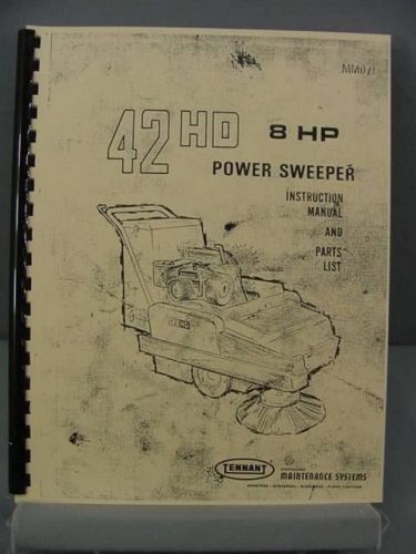 Tennant 42HD Power Sweeper Instruction &amp; Parts Manual