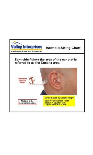 NEW Valley Black Replacement Medium Earmold Earbud One Pair for Two-Way Radio