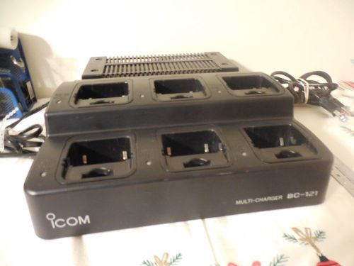 Icom bc-121 power supply 6 gang unit charger working 100% f14 / f24 for sale
