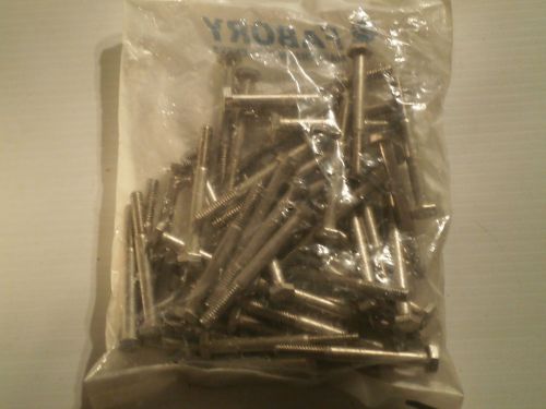Qty = 50 bolts: capscrew stainless steel ss304 unc 1/4-20 x 2-1/2&#034; fabory 3auw9 for sale