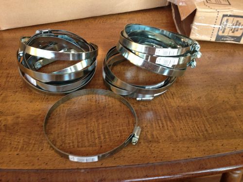 lot of 25, 5 inch, hose clamps, metal clamp.
