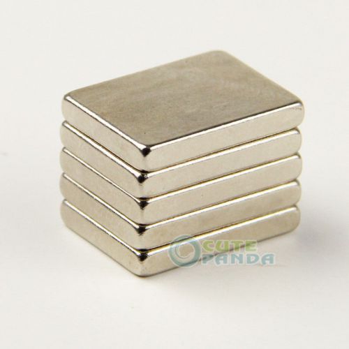 Bulk 5 x super strong block cuboid magnets rare earth neodymium 20 x 15 x 3 mm for sale