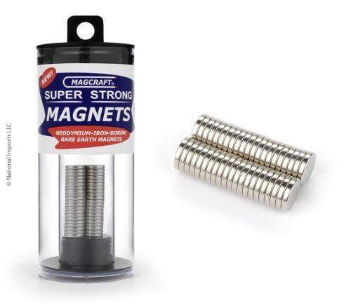 New magcraft nsn0732 3/8-inch by 1/16-inch rare earth disc magnets  40-count for sale
