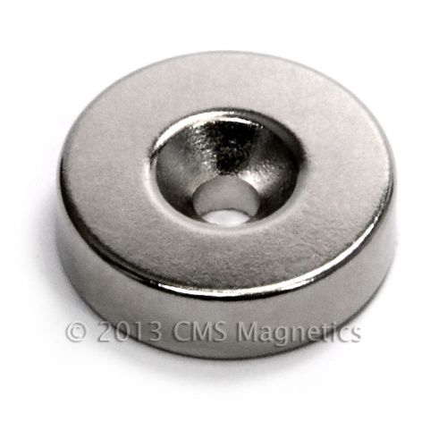 50 pc neodymium magnets n42 7/8&#034;x1/4&#034; w/ 1 countersunk hole for #8 screw for sale