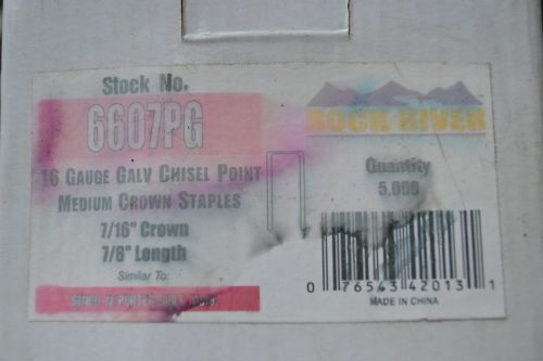 16 guage galvanized chisel point crown staples  7/16&#034; crown x 7/8&#034; length- 5000