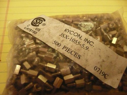 Kycon jsx-1055-5.9  standoffs male-female  4.75 4-40 6.9 brass nickel. 500/bag for sale