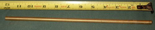 3/8 inch Brass threaded rod 12 inch long 16 tpi coarse thread New old stock