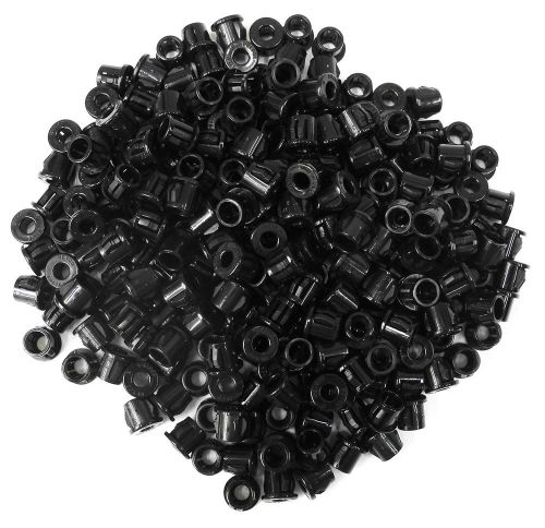 Lot 270+ pieces new heyco 2020 .375&#034; od .187&#034; id black nylon snap bushings. ha for sale