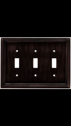 Venetian bronze brainerd 64408 beaded triple switch wall plate / french country for sale