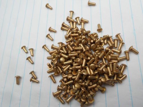 1000 Brass Rivet Solid .095&#034; od. x .250&#034; long