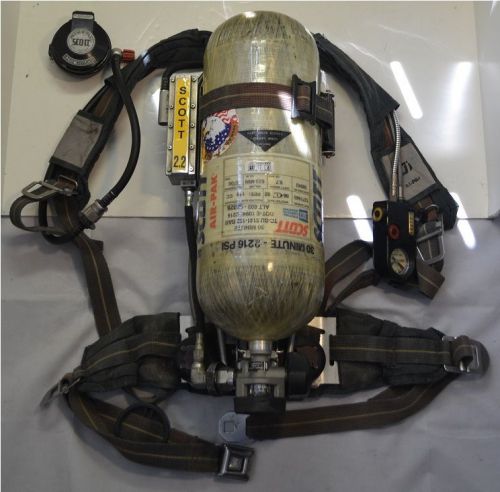 Refurb scott 2.2 scba model ap50 firefighter airpak 1997 ed (pack mask cylinder) for sale