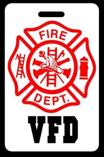VFD Firefighter Luggage/Gear Bag Tag - FREE Personalization - New