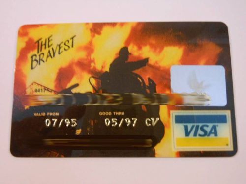 VINTAGE VISA CREDIT CHARGE CARD FIREFIGHTERS &#034;THE BRAVEST&#034;  EXP 05/97 C509