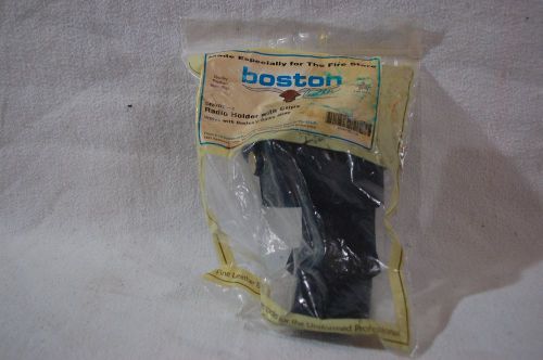 Boston leather 5487 radio holder leather - firefighter emt police adjustable for sale