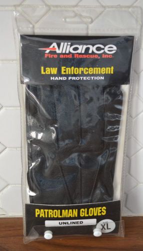 Law Enforcement Patrolman Gloves, Unlined Leather, COWHIDE, SIZE XL