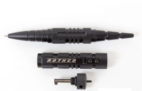 Black Tactical Pen With Glass Breaker &amp; Handcuff Key 5478