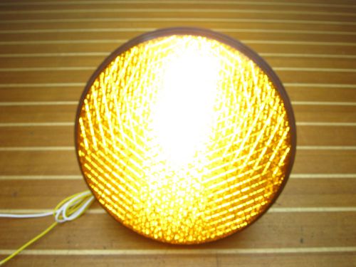 Leotek 12&#034; dia 110 volt ac electric yellow led traffic signal light module for sale